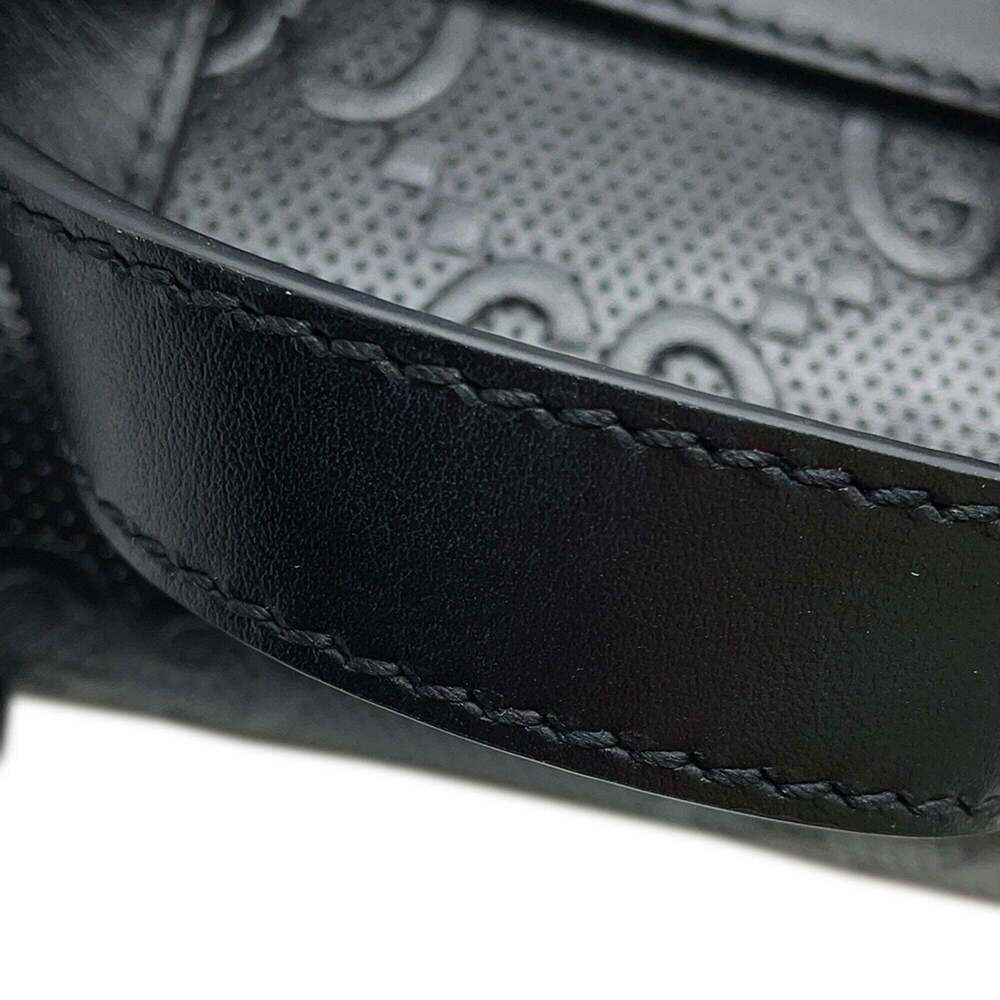 Gucci GG embossed backpack 625770 GUCCI handbag black - Picture 9 of 13
